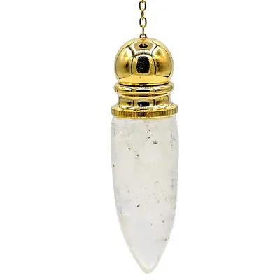 Produktbild von Pendel vermessingt + Bergkristallkammer – 20 G; 5,3 cm
