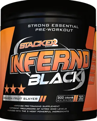 Produktbild von Stacker2 Inferno Black (30 serv) Dragon Fruit Slayer - Pre-Workout - Pre-Workout Booster