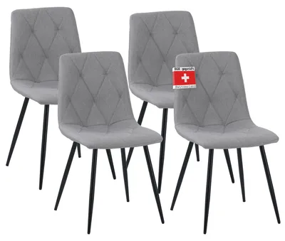 Obrázek produktu pro Albatros jídelní židle Dora s látkovým potahem, stylový vintage design, nosnost 110 kg, čalouněná židle - moderní kuchyňská židle, židle do jídelny