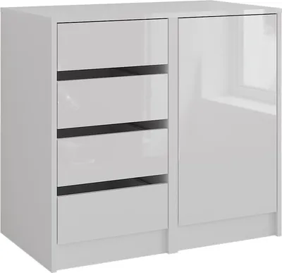 Obrázek produktu pro Kredenc Vicco Sherry Bílá/bílý vysoký lesk 80.2 x 76 cm 3 díly, Model 57719