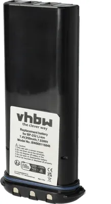 Produktbild von vhbw Akku kompatibel mit Icom IC-GM1600E, IC-GM1600, IC-M35E, IC-M33E, IC-M35, IC-M33 Funkgerät, Walkie Talkie (950 mAh, 7,4 V, Li-Ion)
