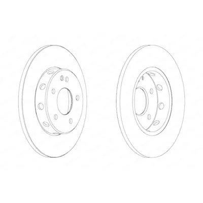 Produktbild von 2 Bremsscheibe FERODO DDF540 PREMIER für MERCEDES-BENZ, Vorderachse