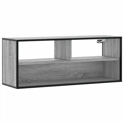 Produktbild von vidaXL TV-Schrank Grau Sonoma 100x31x39,5 cm Holzwerkstoff und Metall