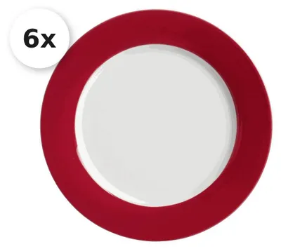 Obrázek produktu pro Ritzenhoff & Breker DOPPIO dezertní talíř 20 cm červený Sada 6 kusů