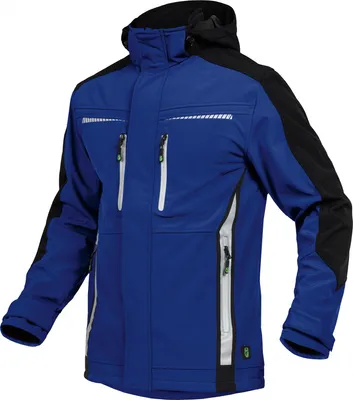 Produktbild von Leibwächter Sommer-Softshelljacke Herren FLEXS Gr. 2XL kornblau/schwarz