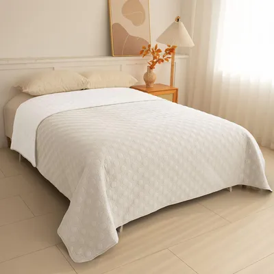 Obrázek produktu pro Voděodolná deka na postel a pohovku – protiskluzová a odolná – 208x259 cm, béžová