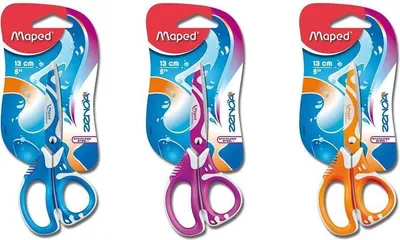 Image de Maped Zenoa Fit Ciseaux d'office Découpe de forme Bleu, Orange, Rose