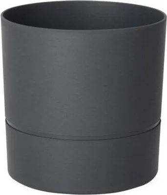 Image de Pot Rond Polypropylène Aquaduo Diam.19.3 Cm Gris Anthracite