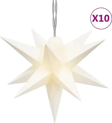Obrázok produktu pre vidaXL LED vianočná hviezda s 10 LED diódami biela 10 cm