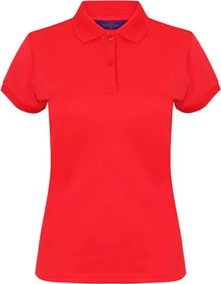 Produktbild von Henbury H476 | Damen Coolplus Wicking Polo Shirt / Mikro-Piqué - Farbe: Red - Größe: M