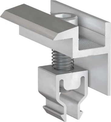 Produktbild von Endklemme Klickfix silber 30-40mm Solarmodul Halterung Modulklemme Solar Modul Klemme Befestigung Halterung PV Montage Panel Aluminium Profil