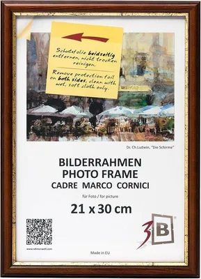 Obrázok produktu pre Drevený rám na obrázky Rustik – tmavohnedý – 21 x 29,7 cm