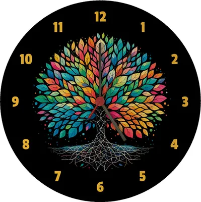 Produktbild von Lebensbaum Wanduhr aus MDF