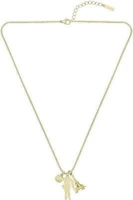 Productafbeelding van Halskettingen met hanger, Lacoste Gold. Verkrijgbaar in lengtes van 50 cm tot 70 cm. Collectie: Umpire - voor heren