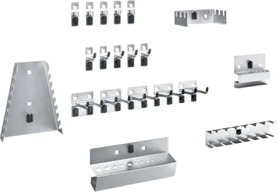 Productafbeelding van BOTT Gereedschapshouderassortiment: 10 haken / 5 houders / 5 gereedschapsklemmen