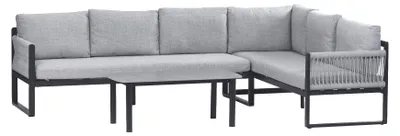 Produktbild von Ecklounge-Set Reims | Rechts | Schwarz & Sand