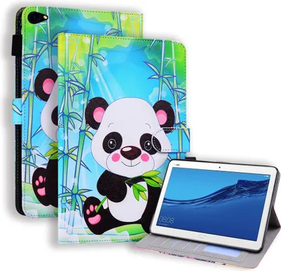 Produktbild von Für Huawei MediaPad M5 Lite 10.1 Motiv 64 Tablet Tasche Kunst Leder Hülle Etuis