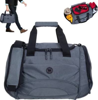 Produktbild von Sporttasche klein Elephant Color Small 42 cm 18 L Nassfach kleine Reisetasche Sport Fitnesstasche Gym Bag Tasche Kinder Damen Herren 1292 Titan Grey Uni ( Grau ) + Trinkflasche