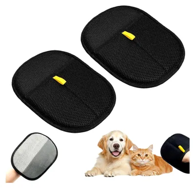Produktbild von Fellhandschuhe ohne Finger für Katzen, 2 Stück Tierhaarentferner Handschuh für Sofas, Bettwäsche, Kleidung