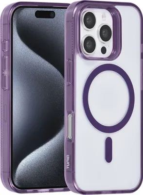Produktbild von TUNIQ iPhone 16 Pro Back cover case - Magsafe silicone - Purple