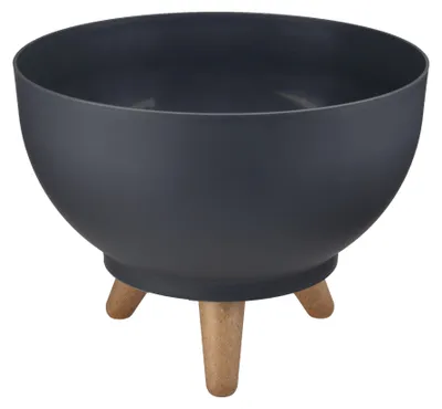 Obrázok produktu pre Kvetináč Satina 40 cm, antracitový, na nožičkách, balkónový