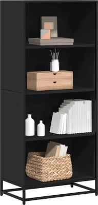Obrázek produktu pro Maison Exclusive - Knihovna černá 60 x 35 x 139 cm kompozitní dřevo