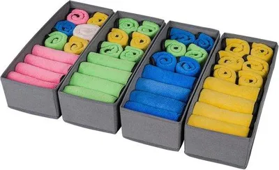 Produktbild von Famanu Ladeorganisationssystem Set von 4 – Organizer für Kleidung und Unterwäsche