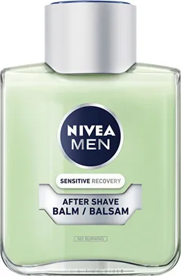 A product shot of Nivea Men Sensitive Regenerierender Aftershave-Balsam RECOVERY 100 ml.