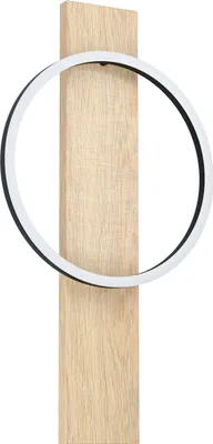 Produktbild von EGLO LED Wandlampe Boyal, Wandleuchte aus Holz, Metall, Kunststoff, Wandbeleuchtun, Wohnzimmerlampe in Natur, Schwarz, Weiß, LED Flurlampe warmweiß