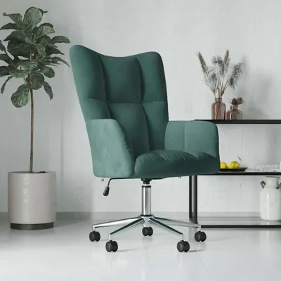 Produktbild von vidaXL Relaxační křeslo Dark Green Velvet