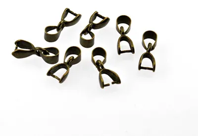 Produktbild von Vintageparts 6 Collierschlaufen, antik bronze, 16 mm