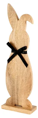 Produktbild von Osterdeko Hase Manambolo, große Deko Figur für Ostern und Frühling, Holz-Osterfigur in Natur, 53 cm