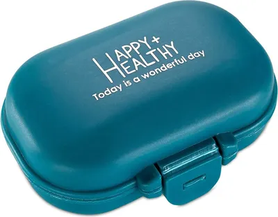 Produktbild von Pillendose Organizer für Reisen - 4 Fächer für Medikamente und Vitamine