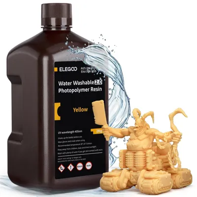 Obrázek produktu pro Vodotřískávející pryskyřice pro 3D tisk 2.0, určená pro rychlé vytvrzování a vysokou odolnost