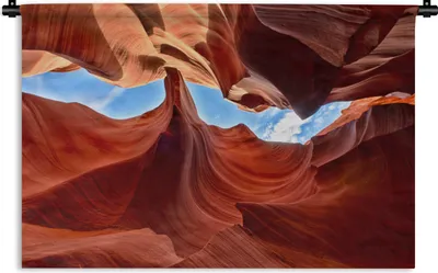 Produktbild von MuchoWow® Wandteppich Wandbehang Felswände des Antelope Canyon in den USA 60x40 cm Tapisserie Dekoration Wandtuch - Wanddekorationen
