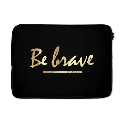 Produktbild von MuchoWow® Laptop Hülle 14 ZollZitate - Gold - Schwarz Laptoptasche - Laptoptasche - Stoßsicher - Schutzhaube