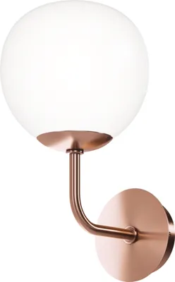 Image de Maytoni ERICH Applique murale E14, 40 W, cuivre/boule blanche, compatible avec un variateur