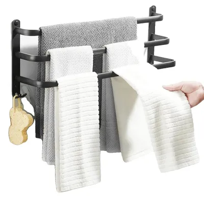 Obrázek produktu pro Držák na ubrousky, třívrstvý design, montáž na zeď, černý