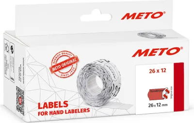 Immagine prodotto di METO 30013410 METO Preisetiketten "Sonderpreis" leuchtrot permanent 26,0 x 12,0 mm, 6 Rollen