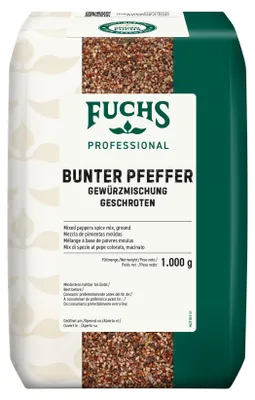 Produktbild von Fuchs Professional Bunter Pfeffer Gewürzmischung geschrotet 1000g