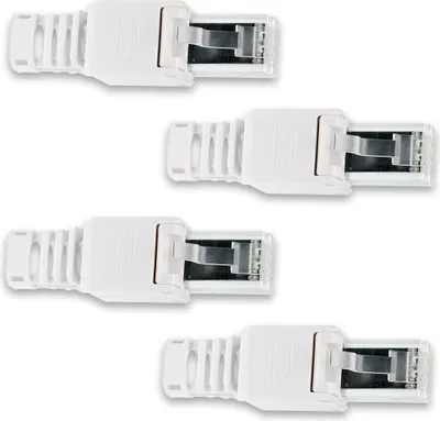 Produktbild von Netzwerkstecker 4x CAT 6A RJ45 Netzwerk Stecker werkzeuglos CAT7 CAT6 CAT5 Kabel