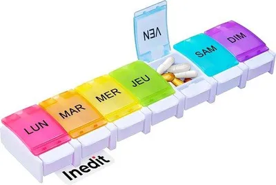 Produktbild von Famanu Pillendispenser mit 7 Fächern - Medikamentenorganizer