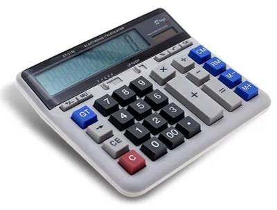 Produktbild von Großer Computer, elektronischer Taschenrechner, Zähler, Solarbatterie, 12-stelliges Display, multifunktionaler großer Knopf für Geschäftsbüro, Schule, Berechnungen
