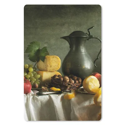Produktbild von MuchoWow® Mauspad Mousepad Rustikal - Käse - Teekanne - Obst - Stilleben 18x27 cm - Mousepads - Maus Mat - Pad - Mausunterlage