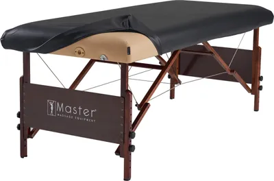Produktbild von Master Massage Abwischbar Ölresistenter Schutzüberzug Bezug aus Kunstleder für Massageliege Massagetisch-Schwarz