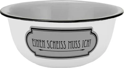 Produktbild von Müslischale Einen Scheiss muss ich Emaille-Optik