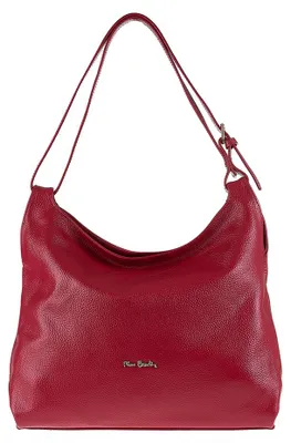Produktbild von Pierre Cardin Ledertasche Schultertasche echtes Leder Dunkelbraun mit Reißverschluss D223 Chocolate UNICA 36x31x12 cm 55093-CIOCCOLATO