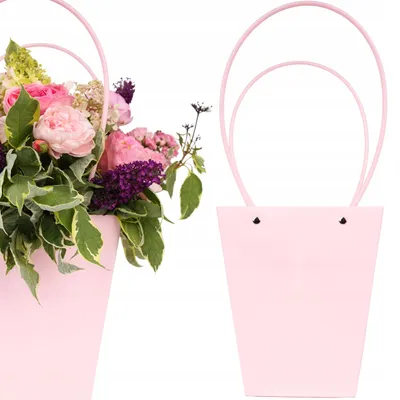 Produktbild von Topoblu Papier-Geschenkbox Blumenbox Pudrig Rosa 17x17x20cm