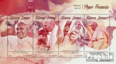 Produktbild von Briefmarken Sierra Leone 2015 Mi 6687-6690 Kleinbogen (kompl. Ausg.) postfrisch Papst Franziskus