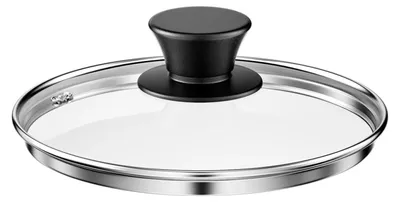 Glasdeckel 16 cm mit Edelstahlrand, hitzebeständig, für Töpfe